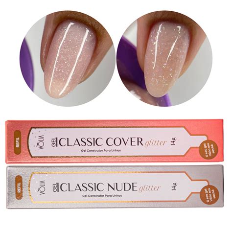 Kit Gel Classic Cover Glitter Classic Nude Glitter V Lia Sach Refil Brilho Shopee Brasil