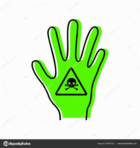 Poisoning Person Intoxication Limbs Contour Silhouette Hand Poison Icon