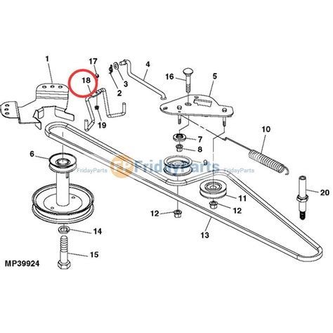 Drive Belt Guide Gx21577 For John Deere Tractor L100 L110 L105 L107 L118 L130 La100 La110 La120