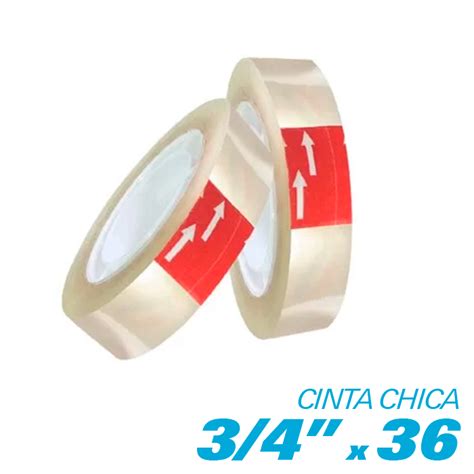 Cinta Adhesiva Chica 3 4 X 36 YD Cristalina Pegafan