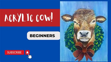 How To Paint An Acrylic Cow Step By Step And Easy To Follow Youtube