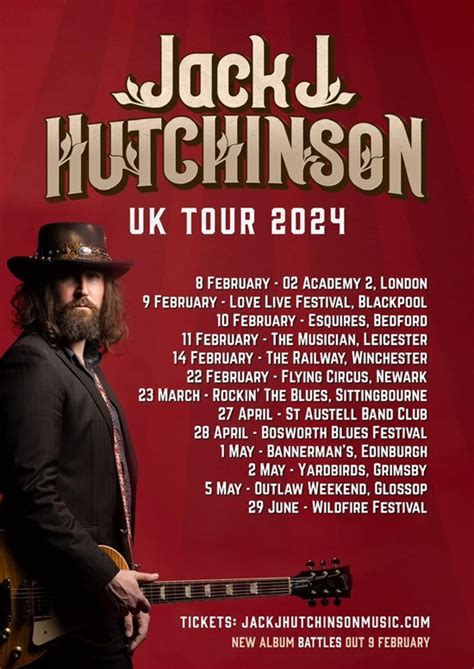 Tour News Jack J Hutchinson Takes His Battles On The Road Über Röck