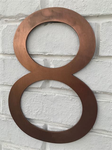 Copper House Numbers Copper Plated Address Numbers Address Sign