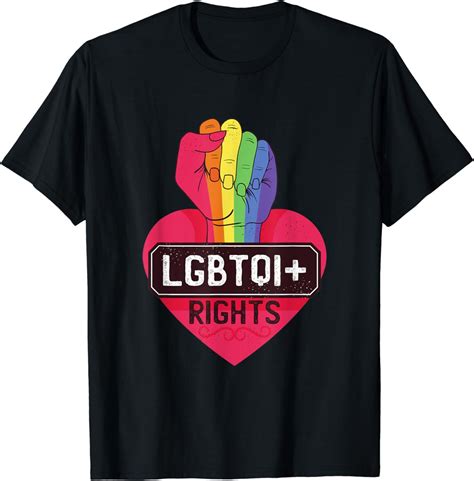Gay Pride Regenbogen Tee Menschenrechte T Shirt Geschenk Amazon De Fashion