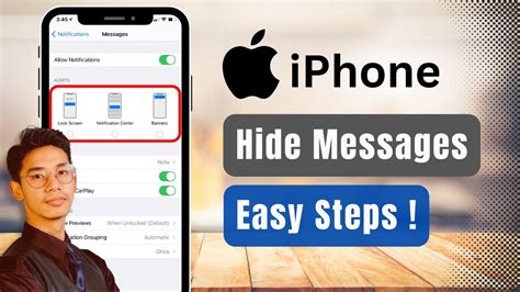 How To Hide Messages On Iphone Youtube