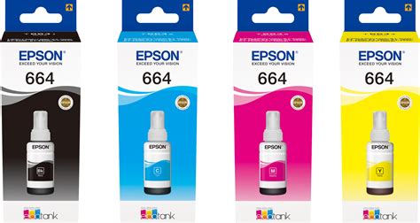 664 EcoTank Ink Series (664 4 colour ink bottles Inks) | Ink ...