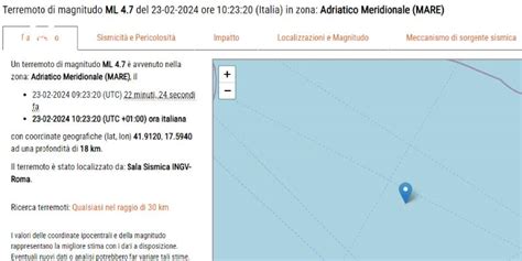 Ennesima Scossa Di Terremoto Nel Mare Adriatico Avvertita In Diverse