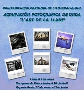 XXIII Concurso Nacional de Fotografía 2016 LArt de la Llum