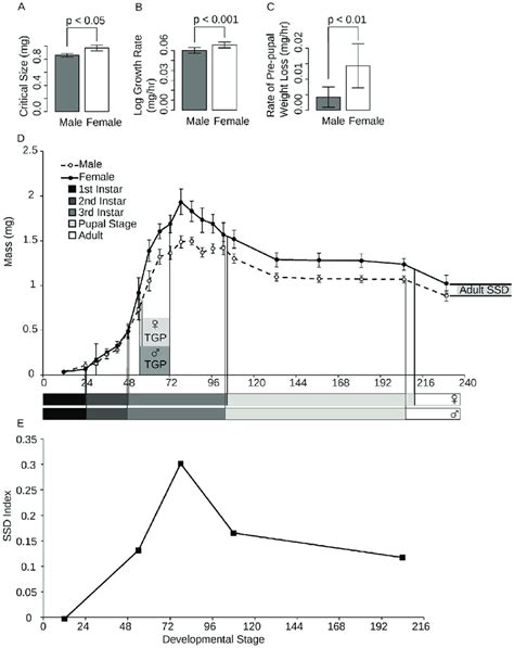 Complete Growth Profile By Sex For Drosophila Melanogaster Factors