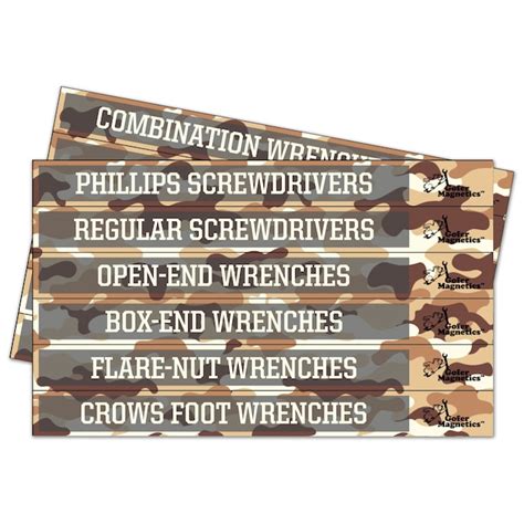 Gofer Magnetics Set Of 48 Tan Camo Magnetic Vinyl Magnetic Accessory