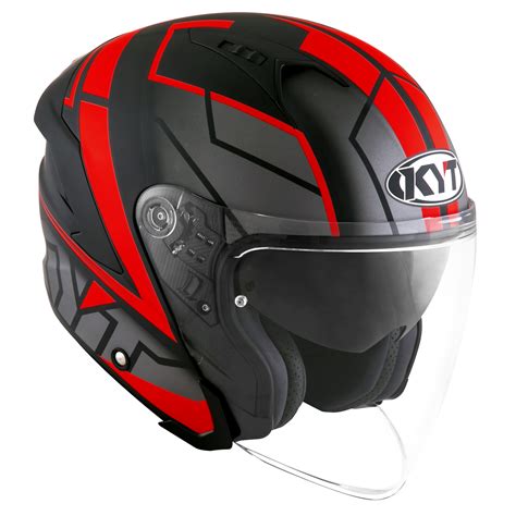 Psb Approved Kyt Nfj Motion Matt Red Double Visor Sun Visor Motorcycle