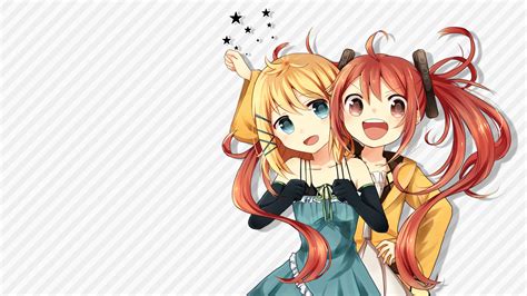 Wallpaper Illustration Blonde Simple Background Anime Girls