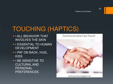 Haptics Nonverbal Communication