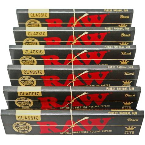 Raw Classic Black King Size Slim Natural Unrefined Ultra Thin 110mm