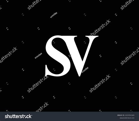 SV Logo Design Vector Template Royalty Free Stock Vector 2233351565