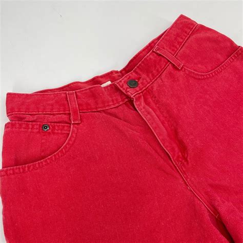 No Boundaries Vintage Jean Shorts Red Denim High Rise Gem