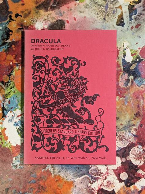 Dracula Vintage Script Broadway Theatre Play Script 1960 By Etsy