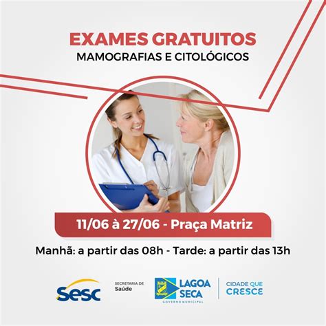 MAIS SAÚDE SESC e Secretaria de Saúde promovem mutirão de exames