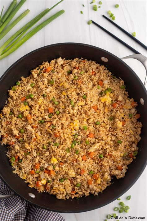 Blackstone Ground Chicken Fried Rice Grillonadime