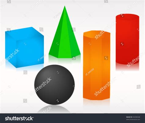 Colourful Geometry Shapes Vector Stock Vector 96998348 - Shutterstock