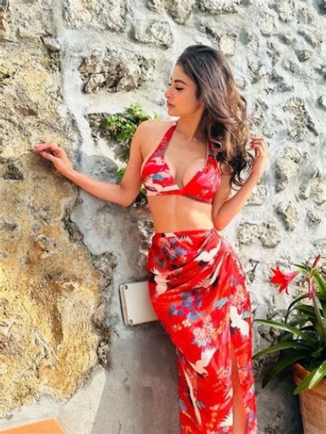 Mouni Roy Opts For Red Printed Bikini To Match The Vibe Of Italy