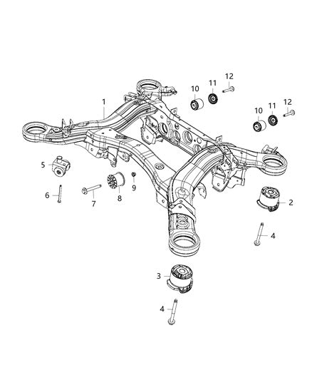 Crossmember Rear 2021 Jeep Grand Cherokee