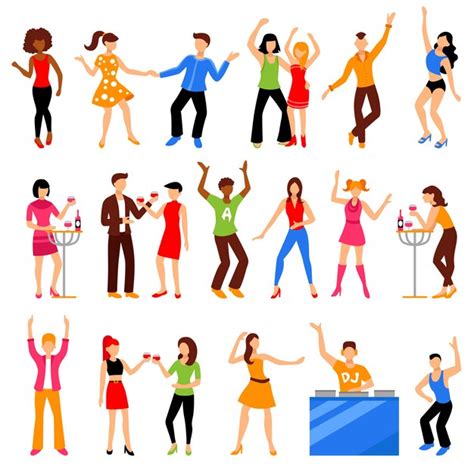 Premium Vector Dancing People Happy Cartoon Teens Young Modern