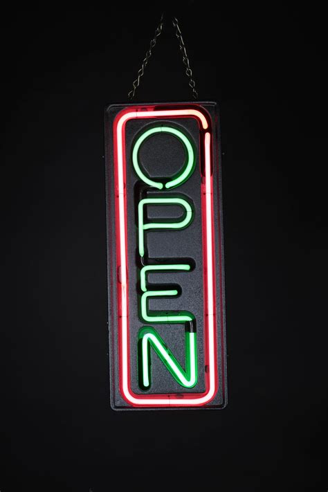 Green & Pink Neon "Open" Sign | Hanging Fixtures | Collection | City ...