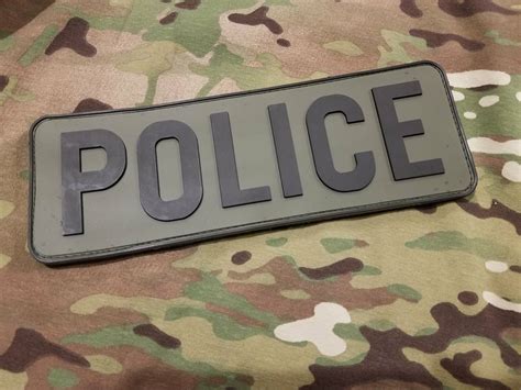 Police Pvc Id Patch Od Green