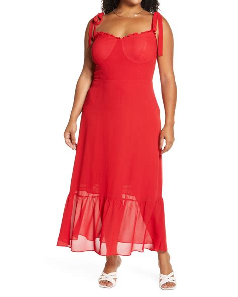 Reformation Nikita Midi Dress In Red Lyst