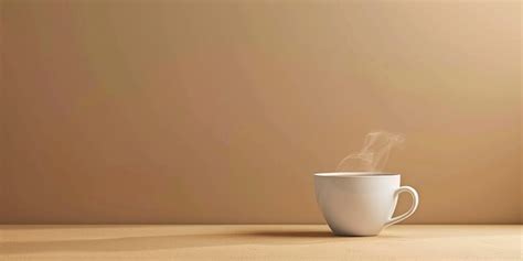 Premium Photo | Cup of hot coffee minimalist space for text