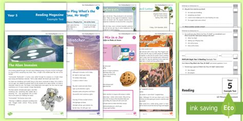 Naplan English Example Tests Set 1 Year 5 Reading Sample Test