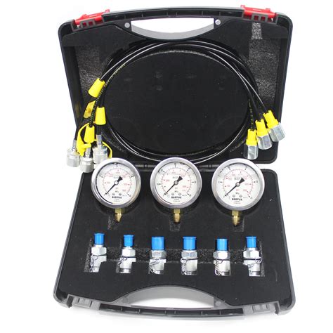 Buy SINOCMP Hydraulic Pressure Test Coupling Kit With 3 Pressure Gauge