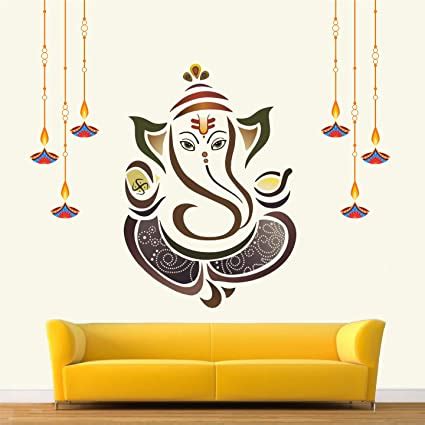 StickMe Shree Ganesh Ganesha Ganpathi Colourful Wall Sticker