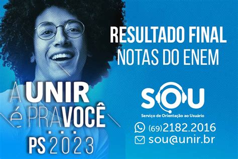 Divulgado Resultado Final Do PS UNIR 2023 Notas Do Enem Geral