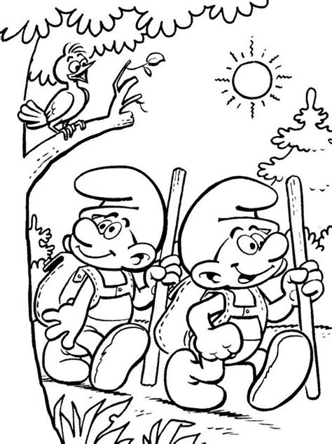 Coloriages Schtroumpfs Coloriages de héros et dessins animés page 2