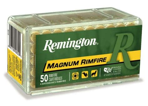 Remington® Magnum Rimfire 22 Win Mag 40gr Jhp 50 Round Box International Shooting Supplies