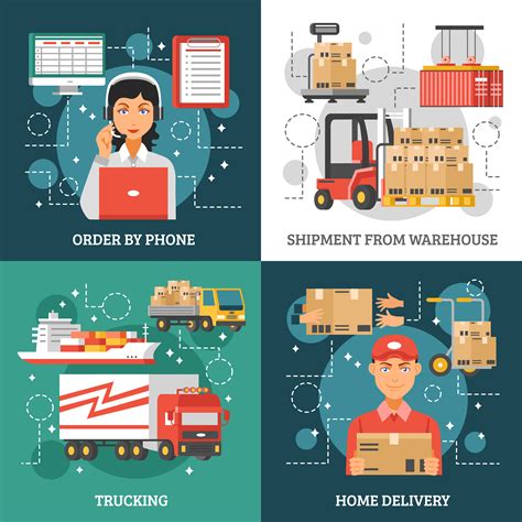 Logistics Delivery Design Concept 478255 Vector Art at Vecteezy