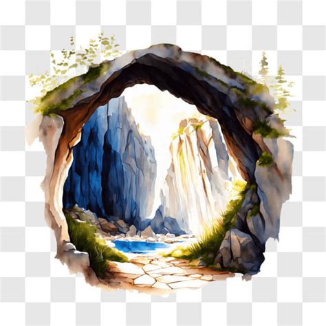 Descarga Exploraci N De La Naturaleza Pintura De Cueva Abierta Png En