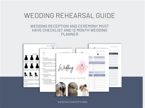 Wedding Ceremony Checklist And Rehearsal Guide Editable Timeline Seating And Processional