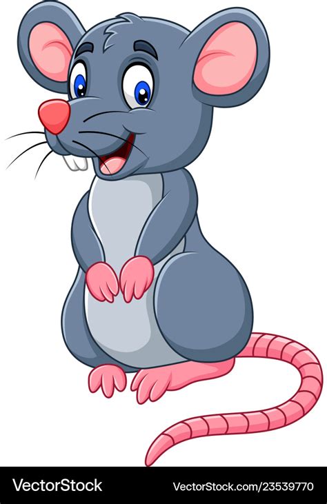 Cartoon Happy Mouse Royalty Free Vector Image Vectorstock