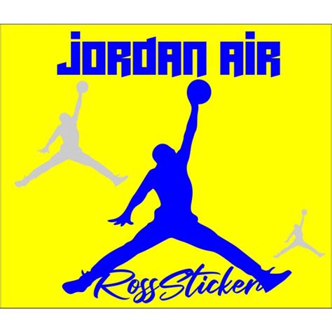 Jual michael Jordan logo cutting sticker custom, Jordan air basket ball ...