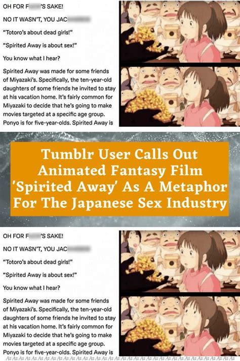 Tumblr User Calls Out Animated Fantasy Film Spirited Away As A Metaphor For The Japanese Sex