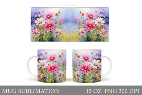 Flowers Mug Wrap Sublimation Graphic By Shishkovaiv Creative Fabrica