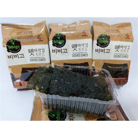 Bibigo Savory Roasted Korea Seasoned Seaweed G Shopee Philippines