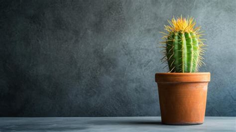 Premium Photo Cactus In Clay Pot On Table