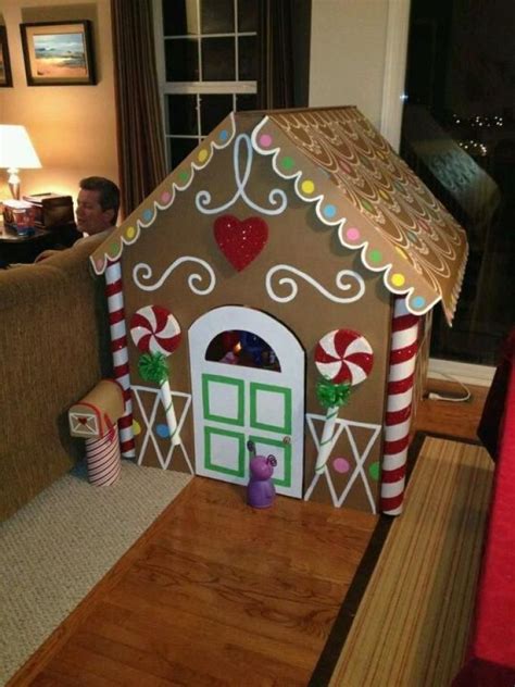 La Casita De Los Caramelos Cardboard Gingerbread House Christmas Diy