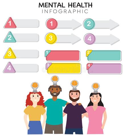 How To Improve Your Mental Health Infographic Vector Eps10 Illustration