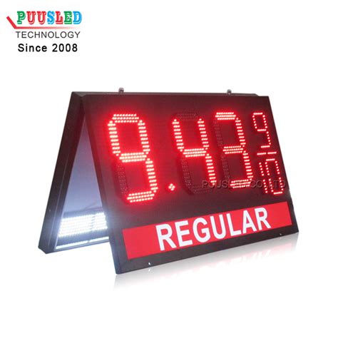 Outdoor Waterproof Led Gas Station Pylon Sign Segment Electronic