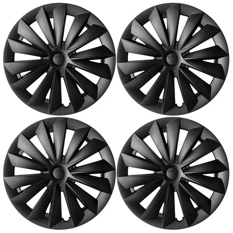 Jimall 4pcs Tesla Model Y Wheel Covers 19 Inch Exclusive Black Blade